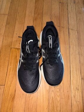 Asics Black Running Sneakers with White Accents